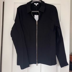 Mens black zip up dress jacket